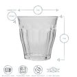 130ml Picardie Tumbler Glasses - Pack of Six - By Duralex Online