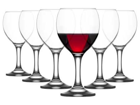 260ml Misket Red Wine Glasses - Pack of 6 - By LAV Discount