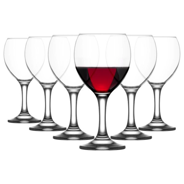 260ml Misket Red Wine Glasses - Pack of 6 - By LAV Discount