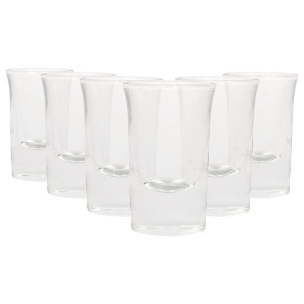 25ml Tall Shot Glasses - Pack of 6 - By Rink Drink For Discount