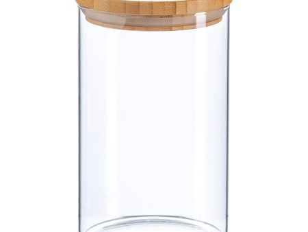 1L Wooden Lid Storage Jar - By Argon Tableware Supply