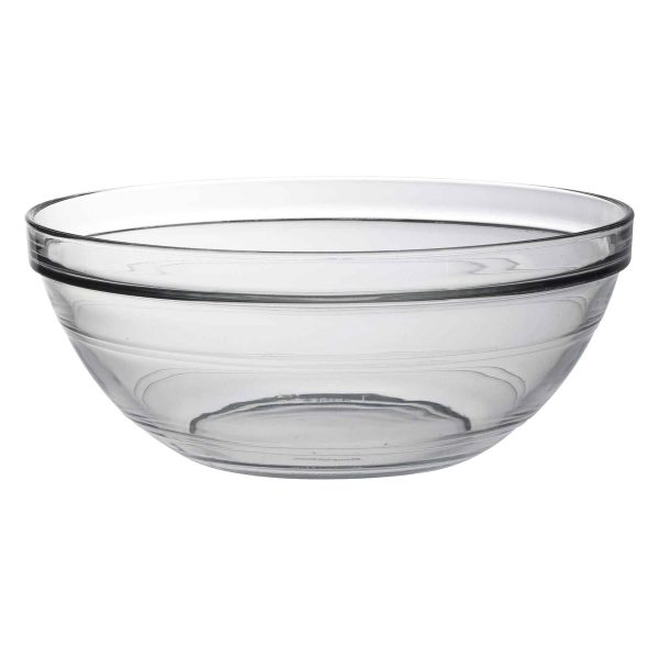 23cm Clear Lys Glass Nesting Mixing Bowl - By Duralex Online