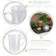 285ml Double Walled Glass Mugs - Pack of Two - By Rink Drink Cheap