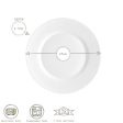 25cm Toledo White Glass Dinner Plates - Pack of Six - By Bormioli Rocco on Sale