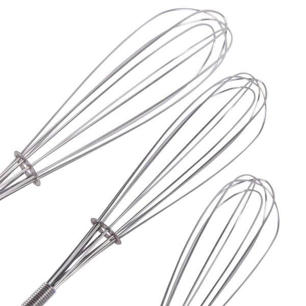 3pc Steel Balloon Whisk Set - 3 Sizes - By Ashley Online