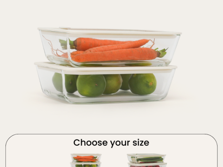 Glass Food Containers | Rectangle 2pk For Discount