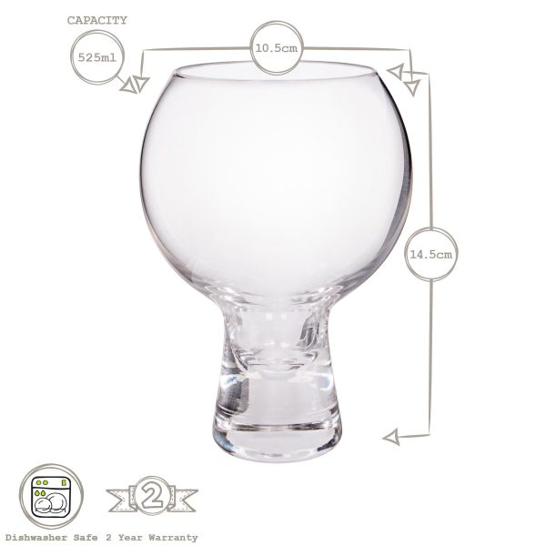 525ml Short Stem Gin Glasses - Pack of Two - By Rink Drink Sale