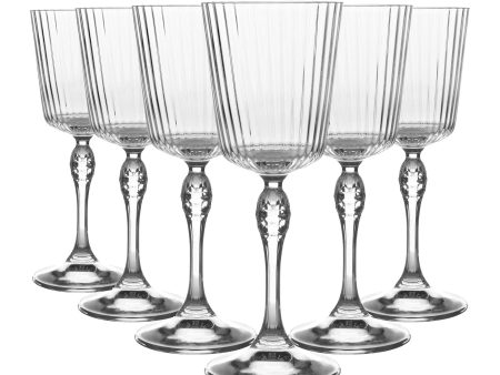 250ml America  20s Cocktail Glasses - Pack of Six - By Bormioli Rocco Sale