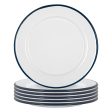 20cm White Enamel Side Plates - Pack of Six - By Argon Tableware Online now