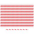 19.5cm Red Stripe Paper Straws - Pack of 40 - By Ashley Fashion