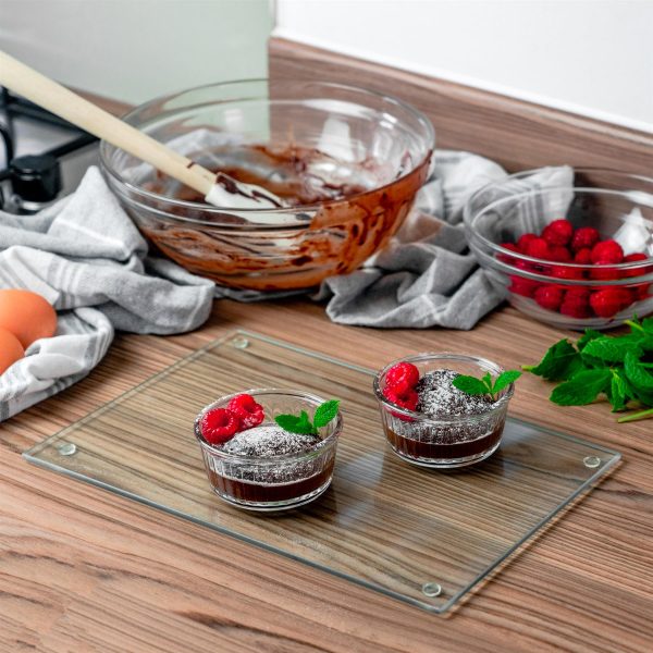 12pc Rectangle Glass Placemats & Square Coasters Set - 30cm x 20cm - Clear - By Harbour Housewares on Sale