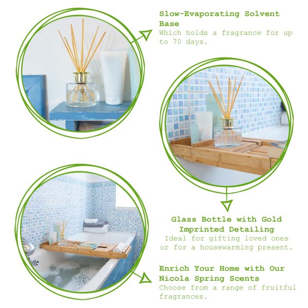 200ml Lemongrass Scented Reed Diffuser - By Nicola Spring Online now