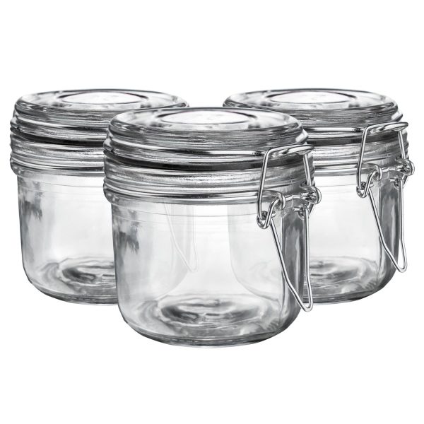 200ml Classic Glass Storage Jars - Pack of 3 - By Argon Tableware Sale