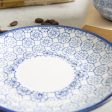 14.5cm Hand Printed China Cappuccino Saucers - Pack of Six - By Nicola Spring Hot on Sale