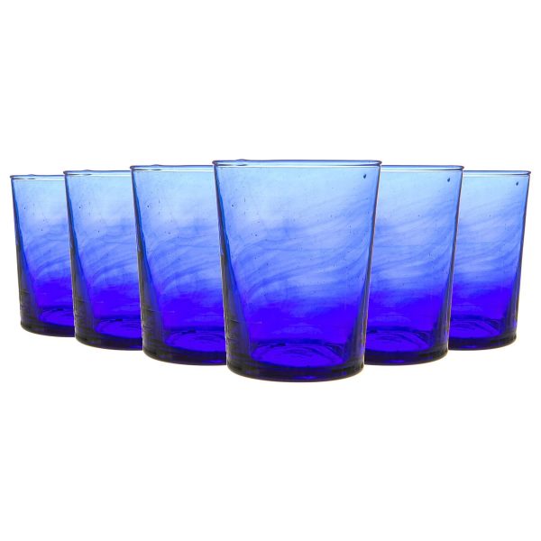 215ml Meknes Recycled Tumbler Glasses - Pack of Six - By Nicola Spring Online Hot Sale