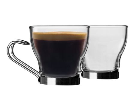 100ml Oslo Espresso Glass Cups - Pack of Six - By Bormioli Rocco Online Hot Sale