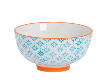 12cm Hand Printed China Rice Bowl - By Nicola Spring For Discount