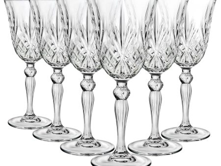 210ml Melodia White Wine Glasses - Pack of 6 - By RCR Crystal on Sale