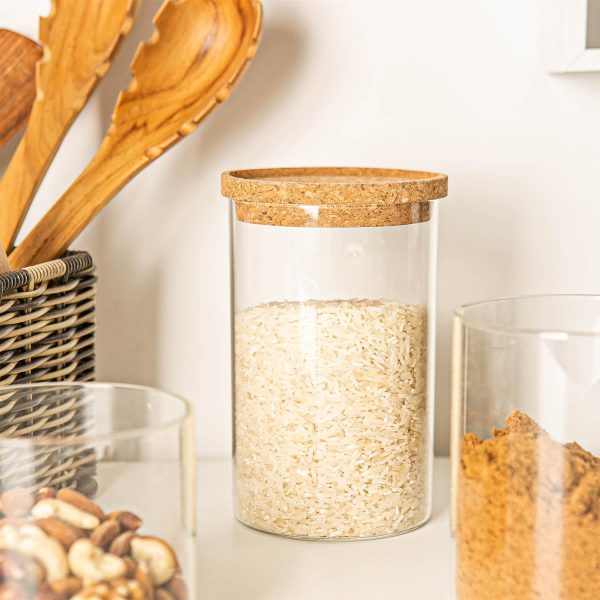 1L Cork Lid Storage Jars - Pack of 3 - By Argon Tableware on Sale