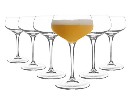 250ml Bartender Novecento Cocktail Glasses - Pack of Six - By Bormioli Rocco Hot on Sale