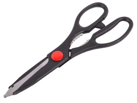 21.5cm Black Multifunctional Stainless Steel Kitchen Scissors - By Ashley For Discount