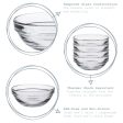 23cm Clear Lys Glass Nesting Mixing Bowl - By Duralex Online