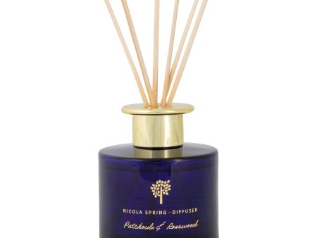 200ml Patchouli & Rosewood Scented Reed Diffuser - By Nicola Spring Online Sale