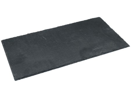 29cm x 12cm Rectangular Natural Slate Serving Plate - Pack of Two - By Argon Tableware Online