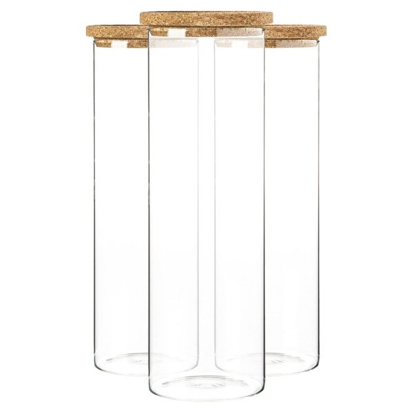 2L Cork Lid Storage Jars - Pack of Three - By Argon Tableware Discount