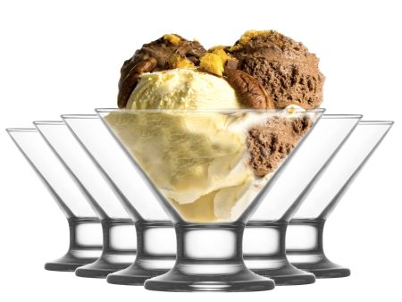 165ml Crema Glass Ice Cream Bowls - Pack of Six - By LAV Online Hot Sale