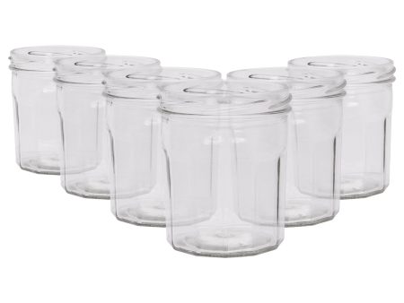 250ml Glass Jam Jars - Pack of 6 - By Argon Tableware Discount