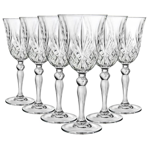 270ml Melodia Red Wine Glasses - Pack of 6 - By RCR Crystal on Sale