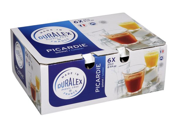 250ml Picardie Tumbler Glasses - Pack of Six - By Duralex For Cheap